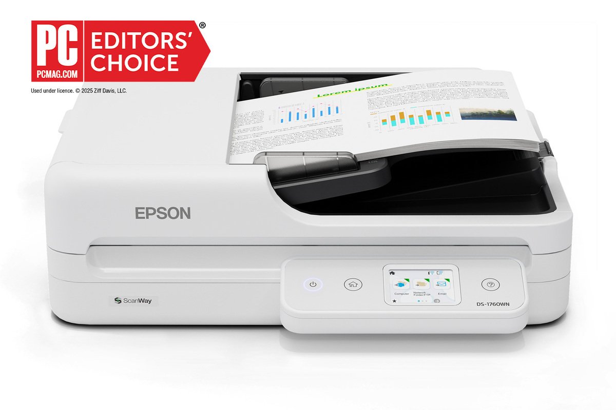  Avanzado Escáner de Documentos a Color de Cama Plana Epson DS-1760WN con Conectividad de Red y Alimentador Automático de Documentos